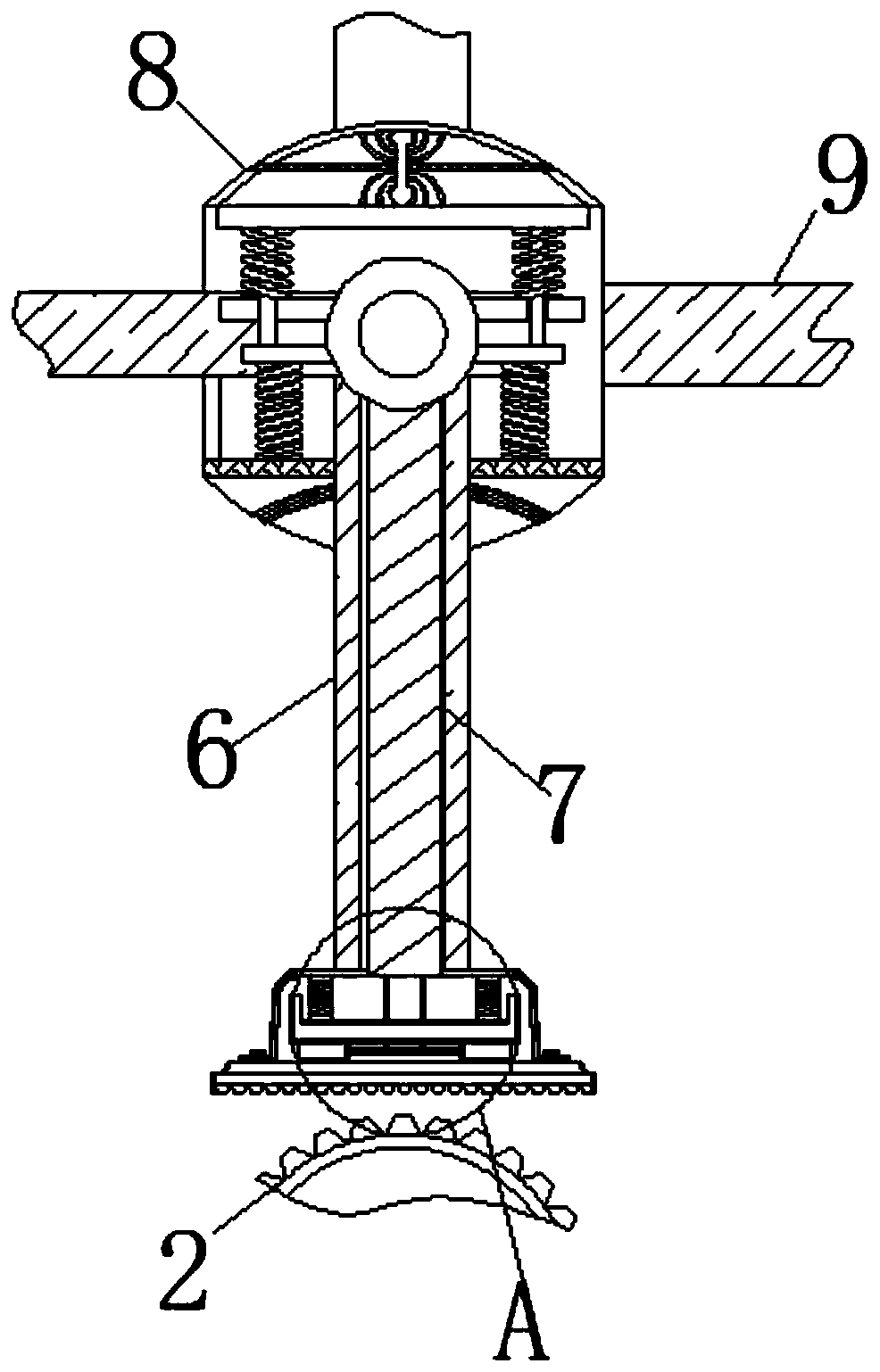 Vehicle retaining device capable of changing angle with vehicle speed