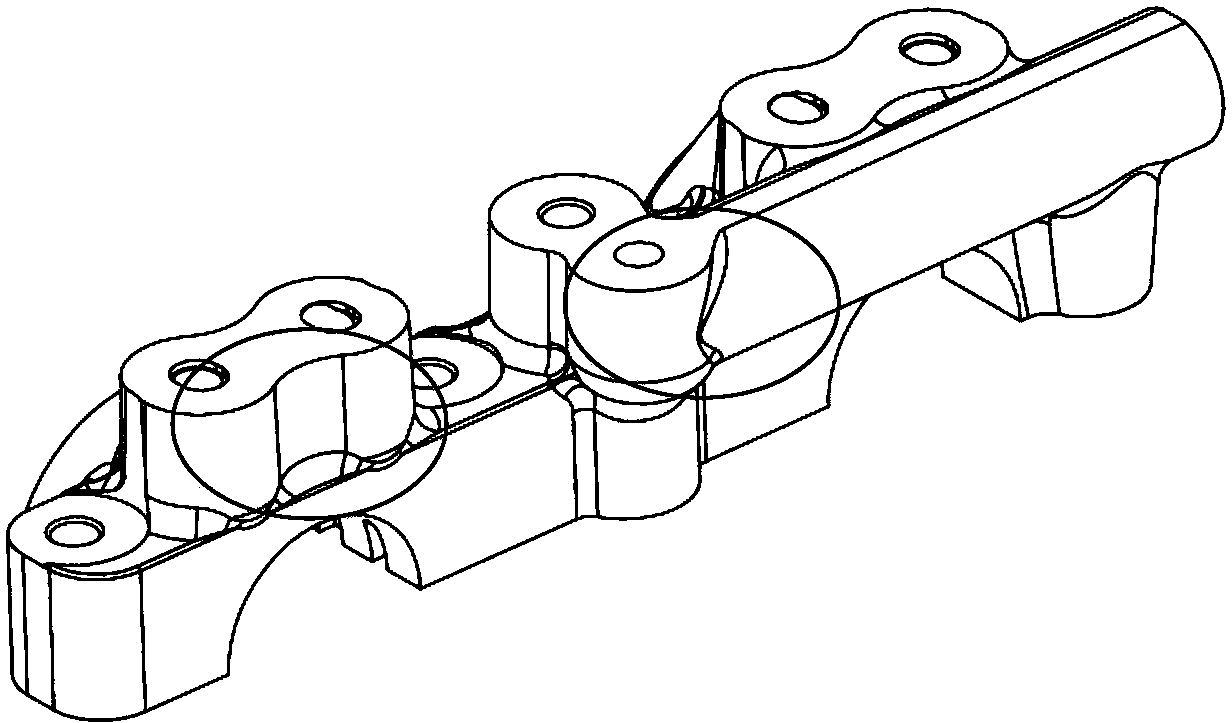 Inner venting structure of pressure casting die of front bearing cap of ultra-low speed pressure casting cam shaft