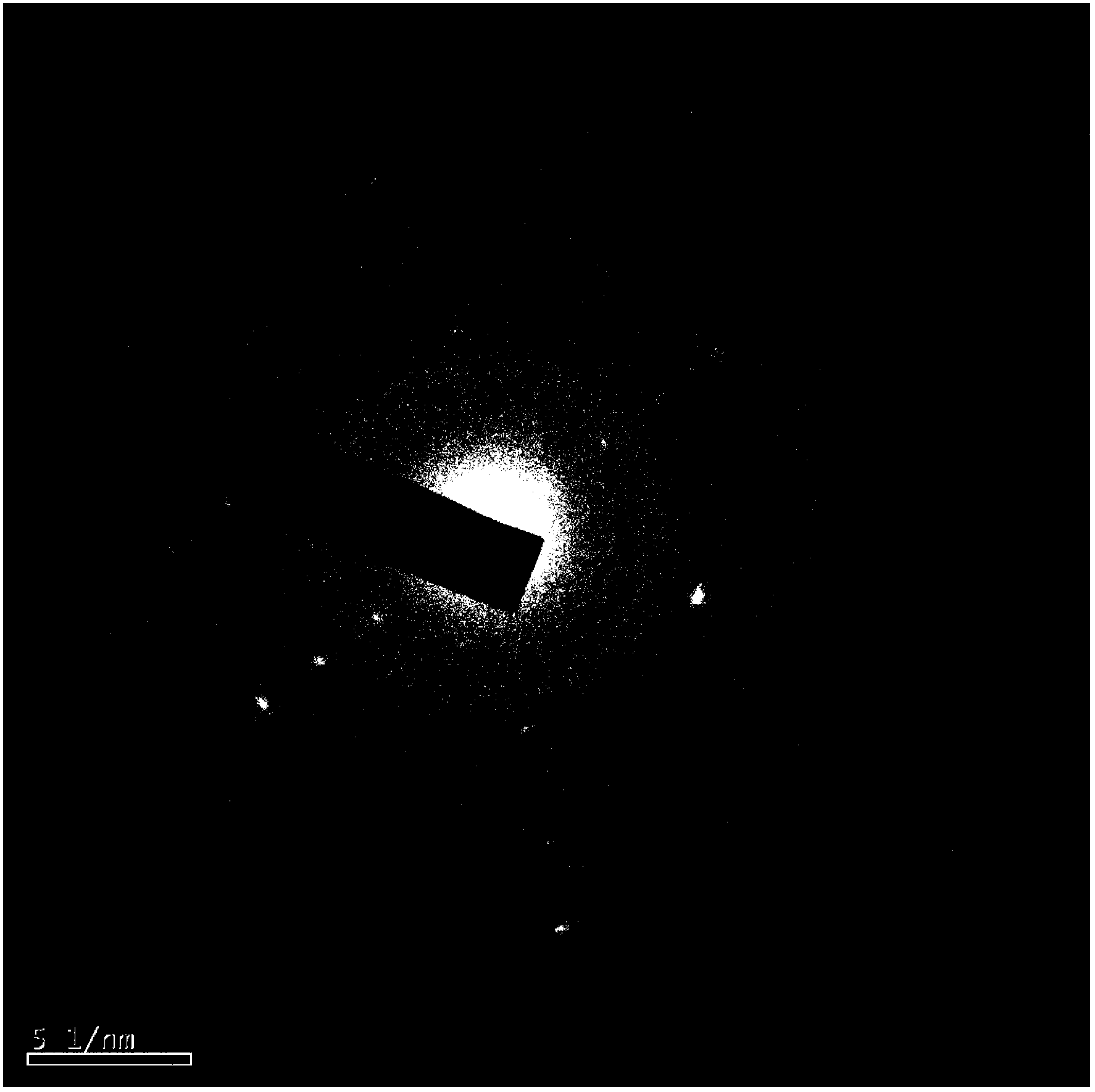 Method for preparing transmission electron microscope sample of rust layer powder test sample