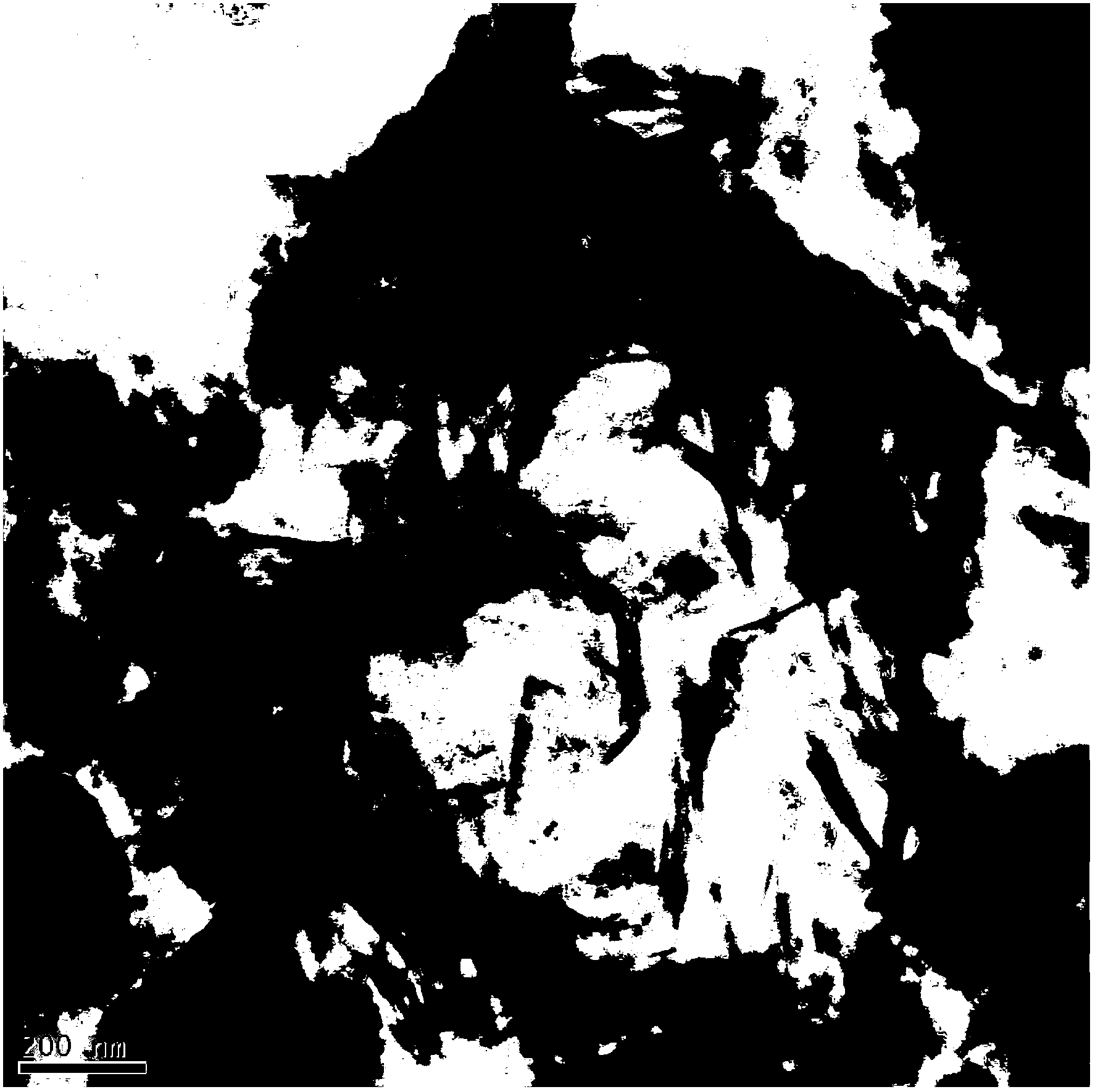 Method for preparing transmission electron microscope sample of rust layer powder test sample