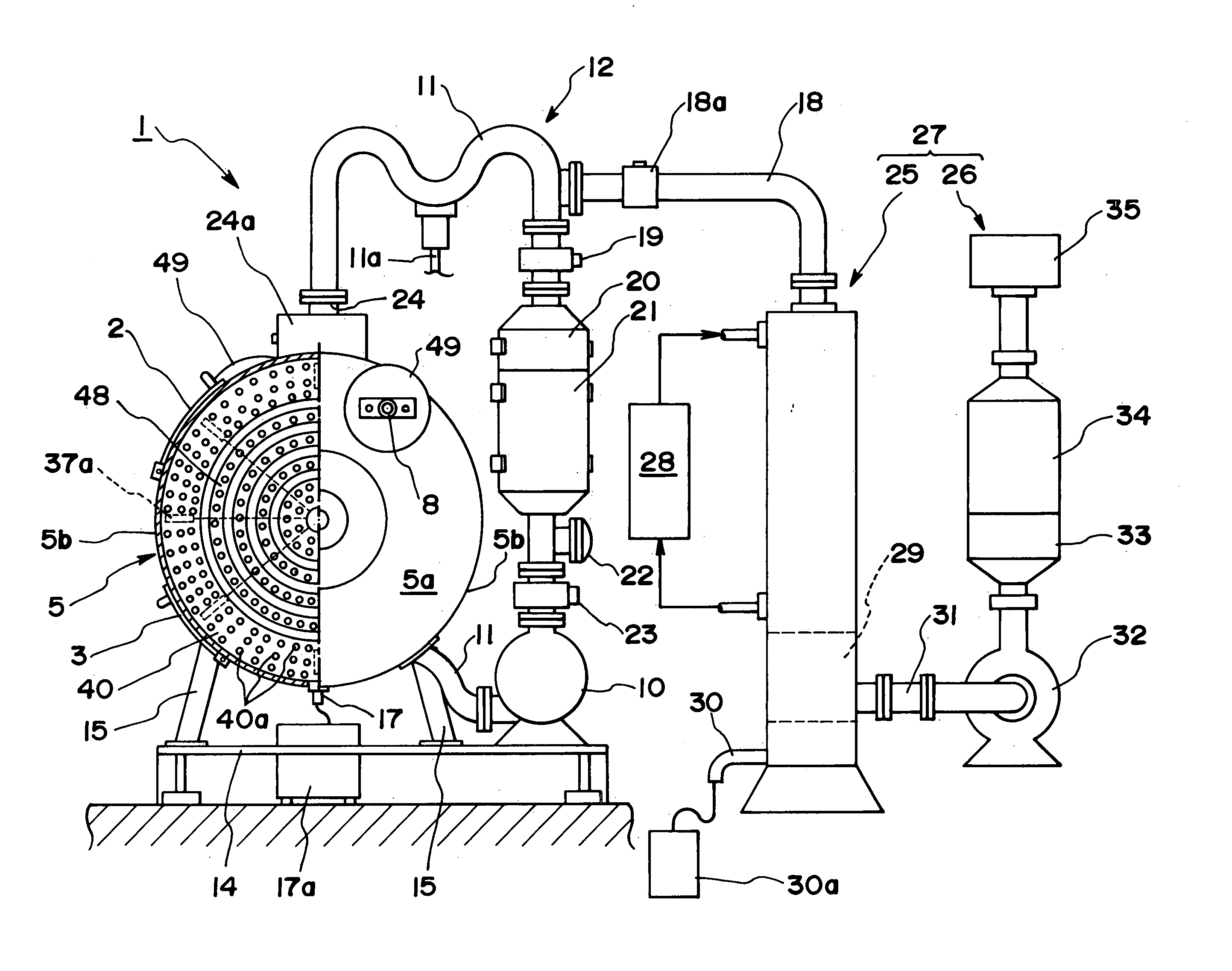 Heat treatment system using superheated steam