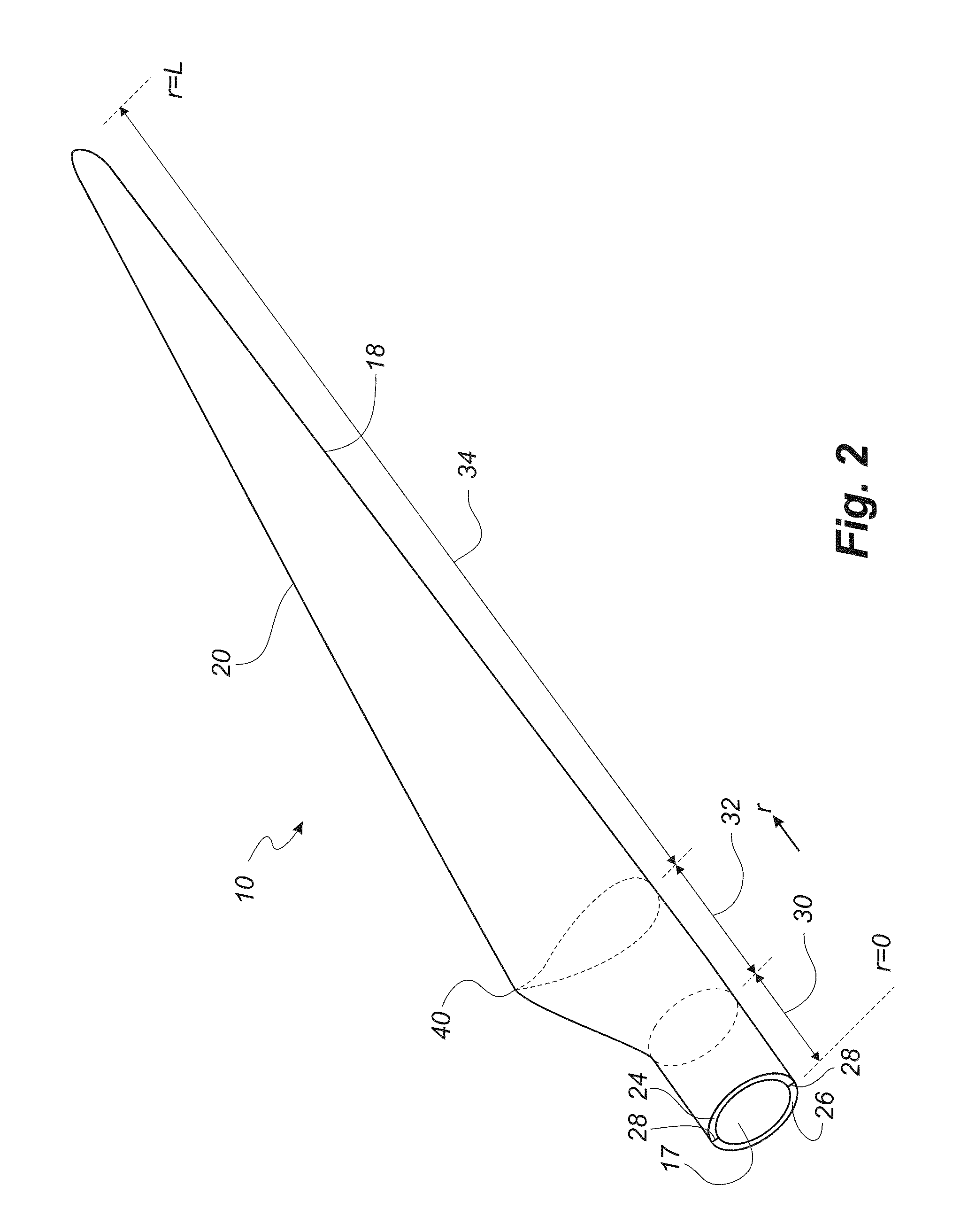 Wind turbine blade having a bond line adjacent a sandwich panel of the blade