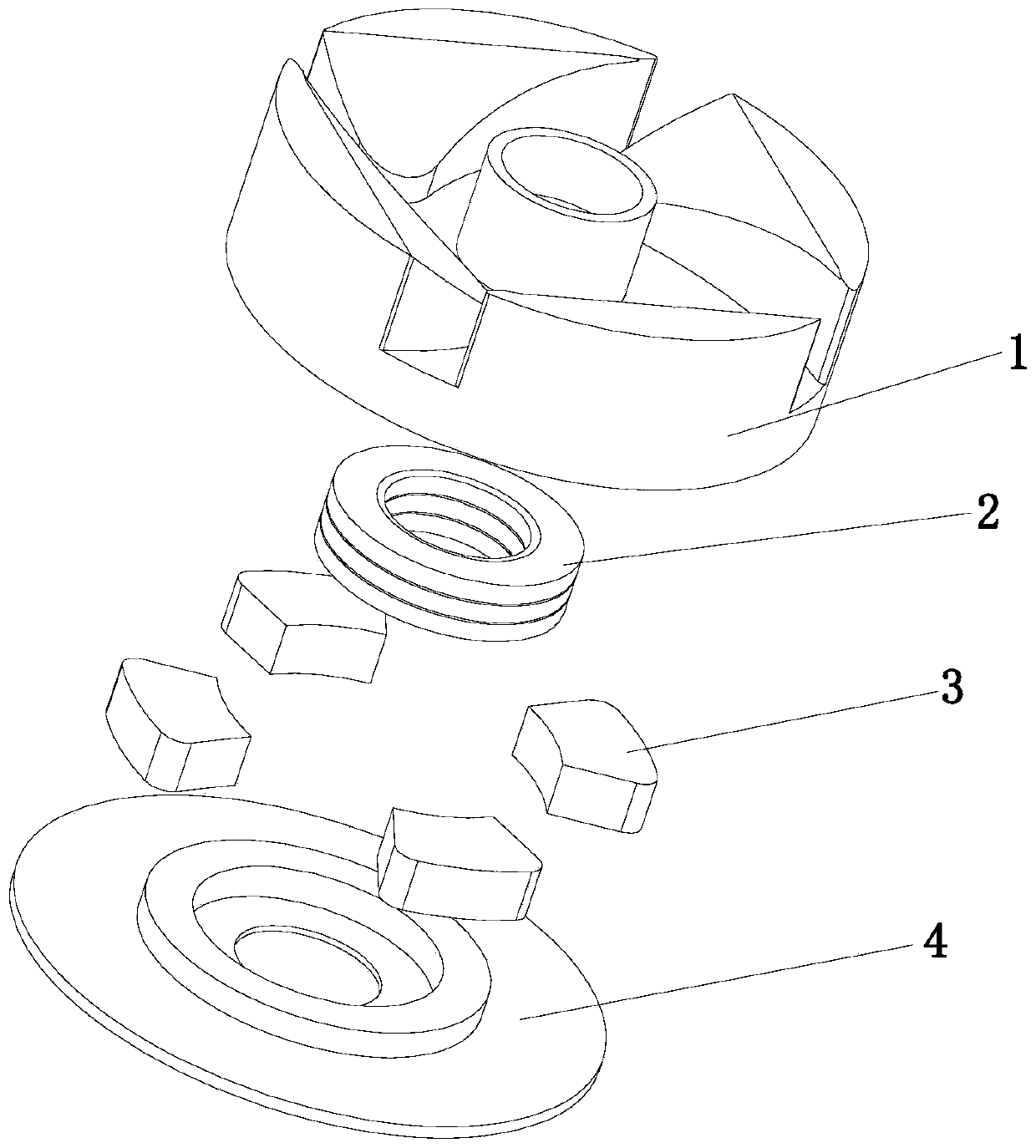 Assembly production line of centrifugal blood pump rotor