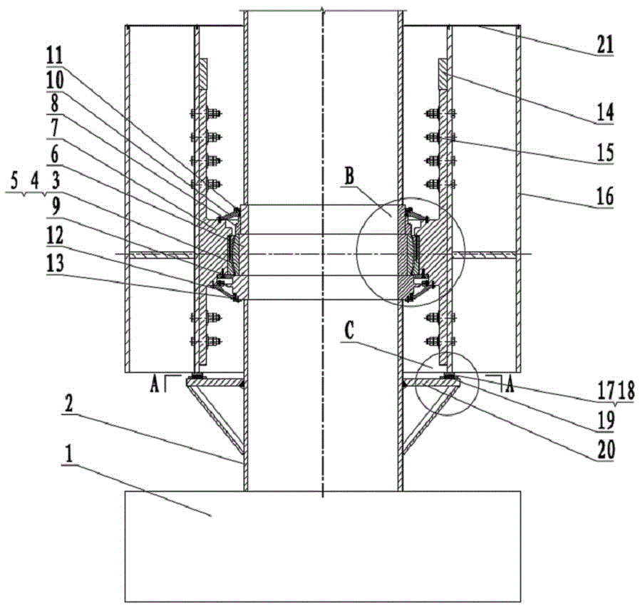 Super large vertical combined bearing device
