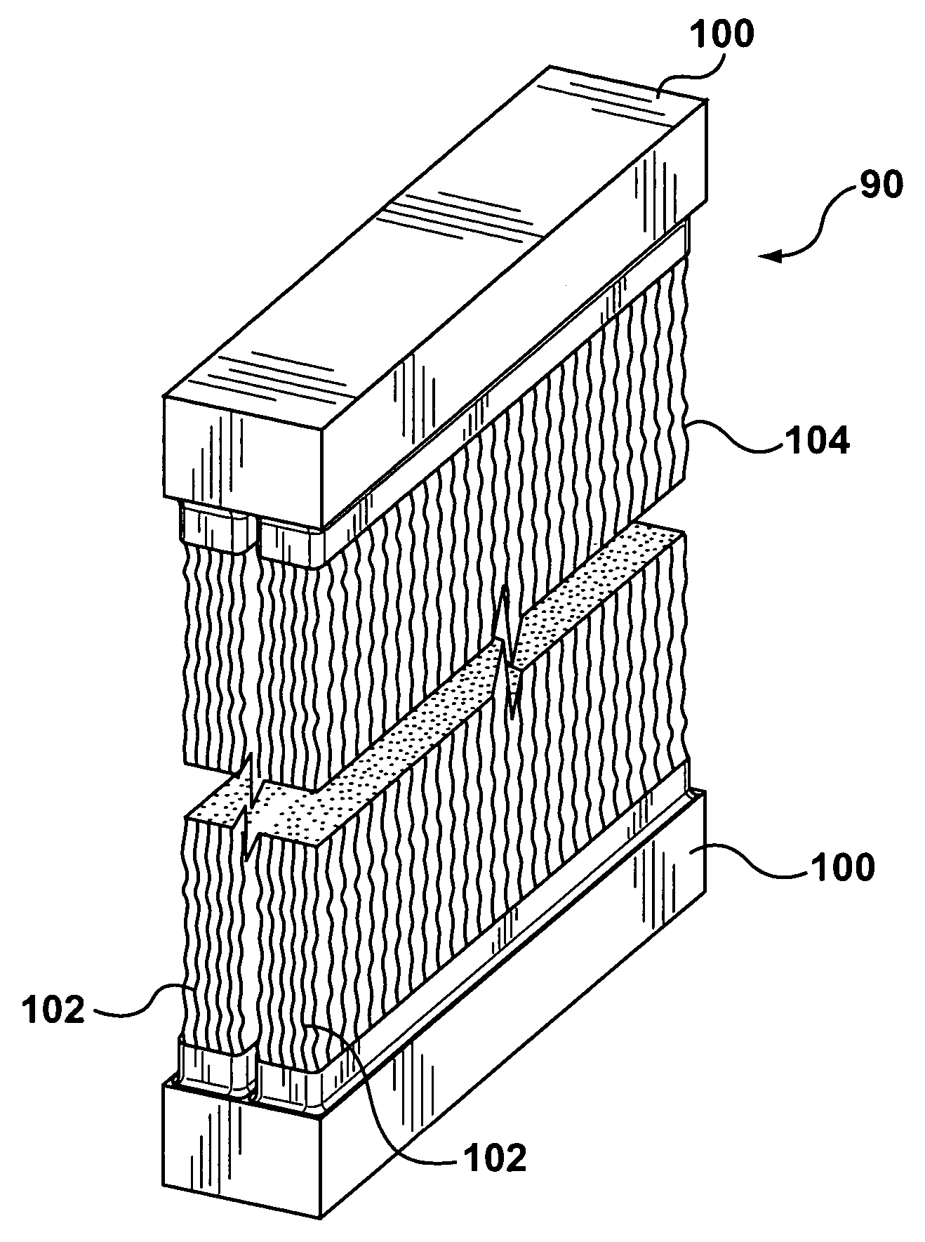 Membrane module having fiber breakage protection