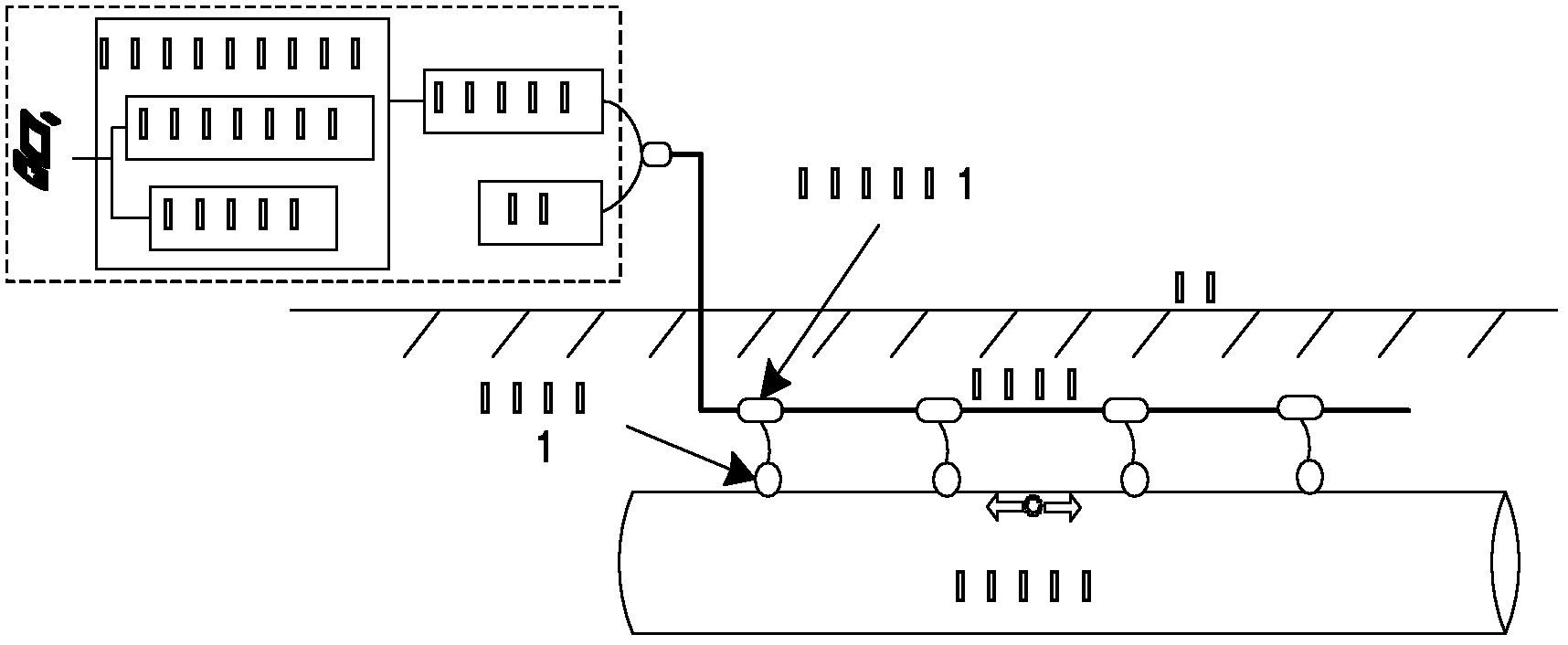 Method for measuring distance between natural gas pipe leakage detecting sensors