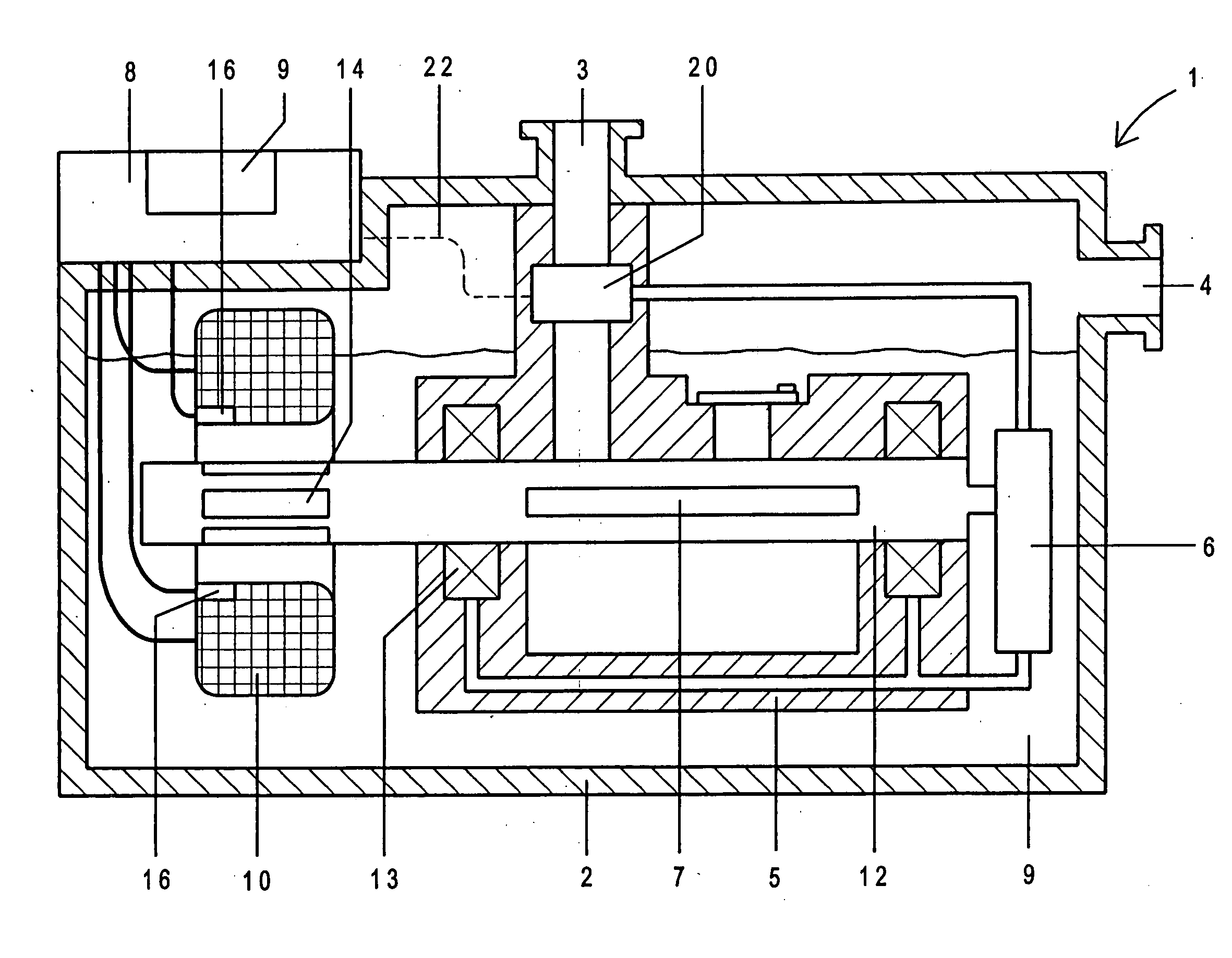 Oil-sealed vane rotary vacuum pump