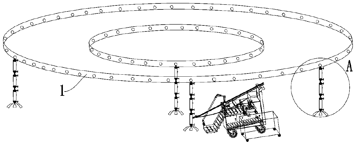 Multi-dimensional stacked-hanging-type mushroom planting, human-hand-simulated atomization support picking, dehumidifying and recycling vehicle