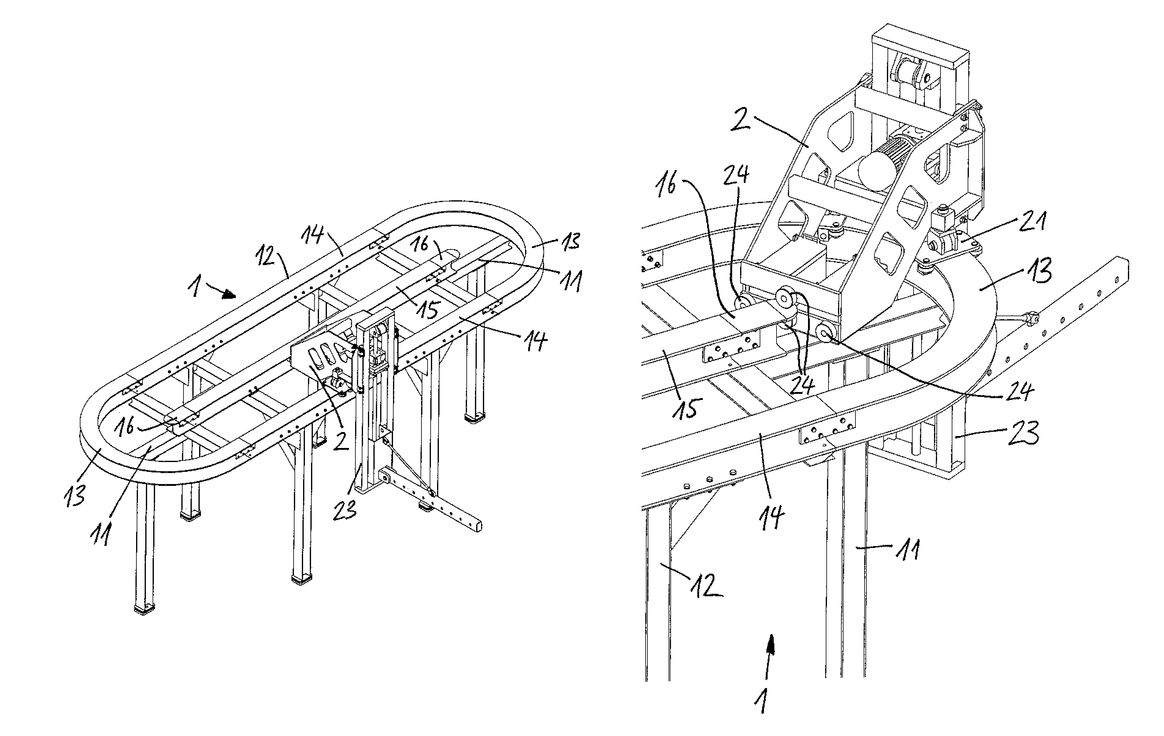 Revolution transport system for manufacturing and assembly lines