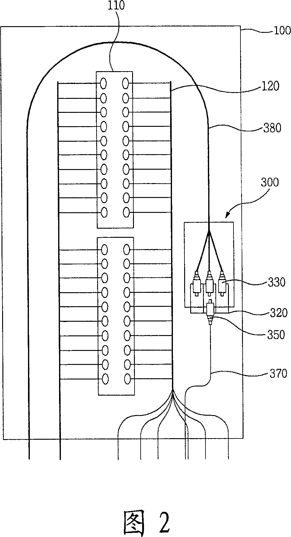 Multiple cores optical fiber with optical fiber adaptor