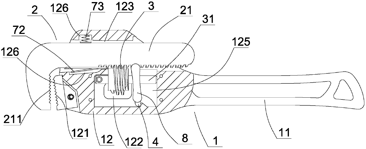 Quick-adjusting type pipe wrench