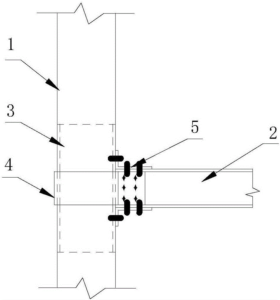 Coating-tube-binder steel-tube-recycled-concrete-column and steel-girder connecting joint and construction method