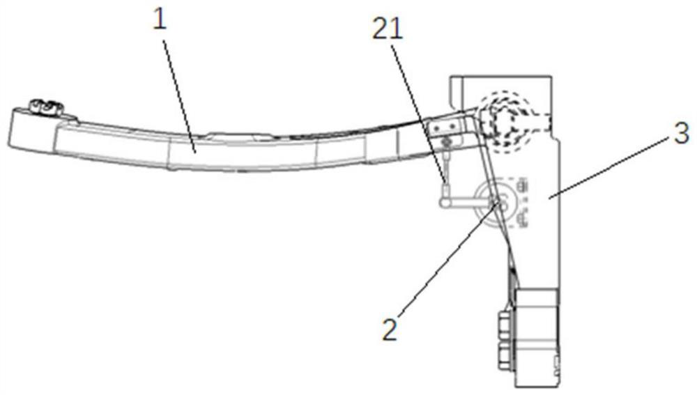 Rear steering height limiting device and vehicle