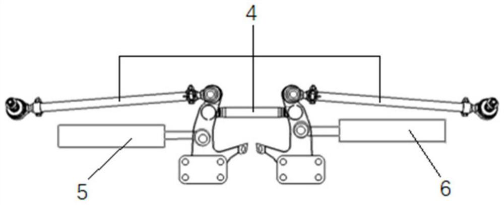 Rear steering height limiting device and vehicle