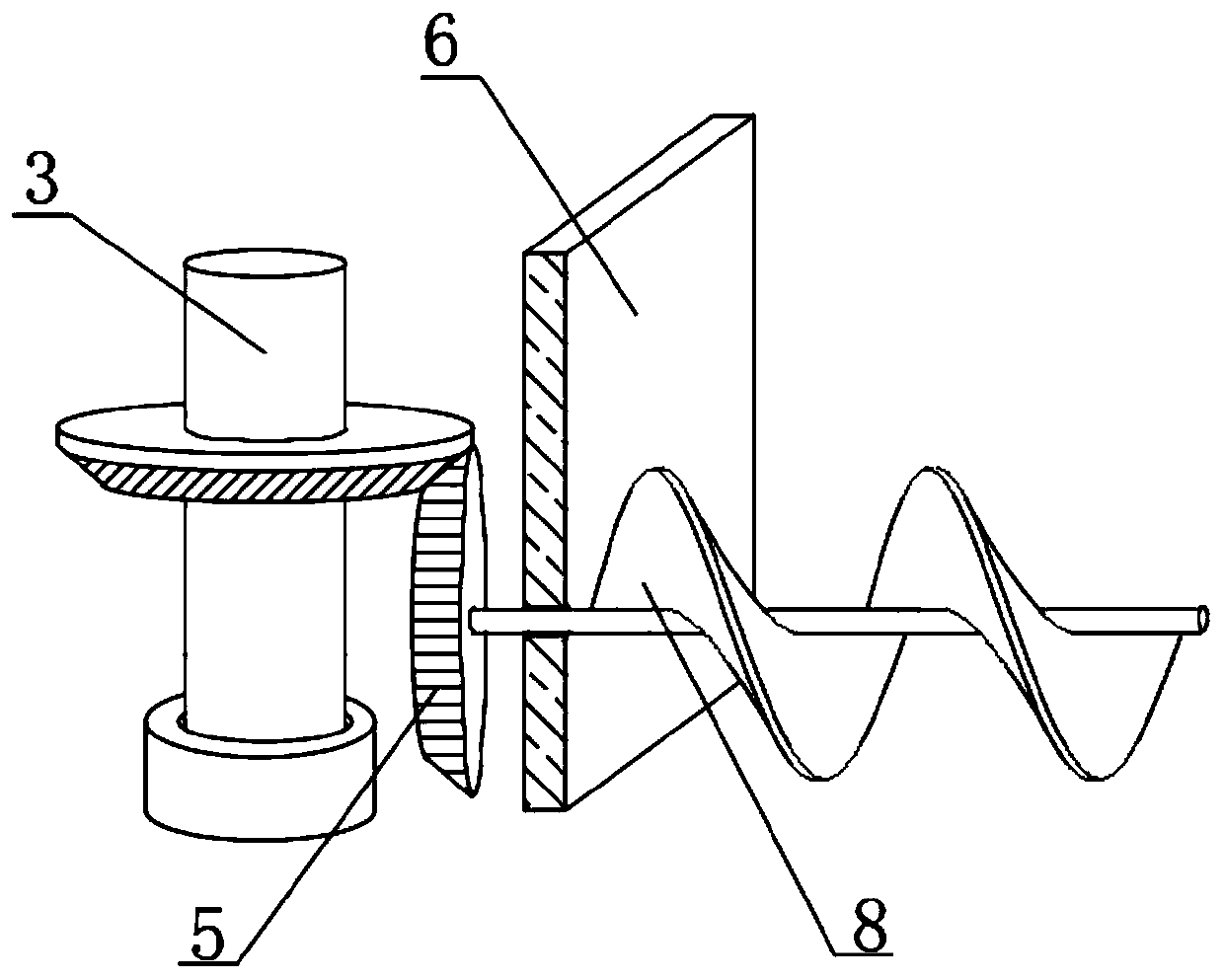 Powder conveying device for curing agent coating production