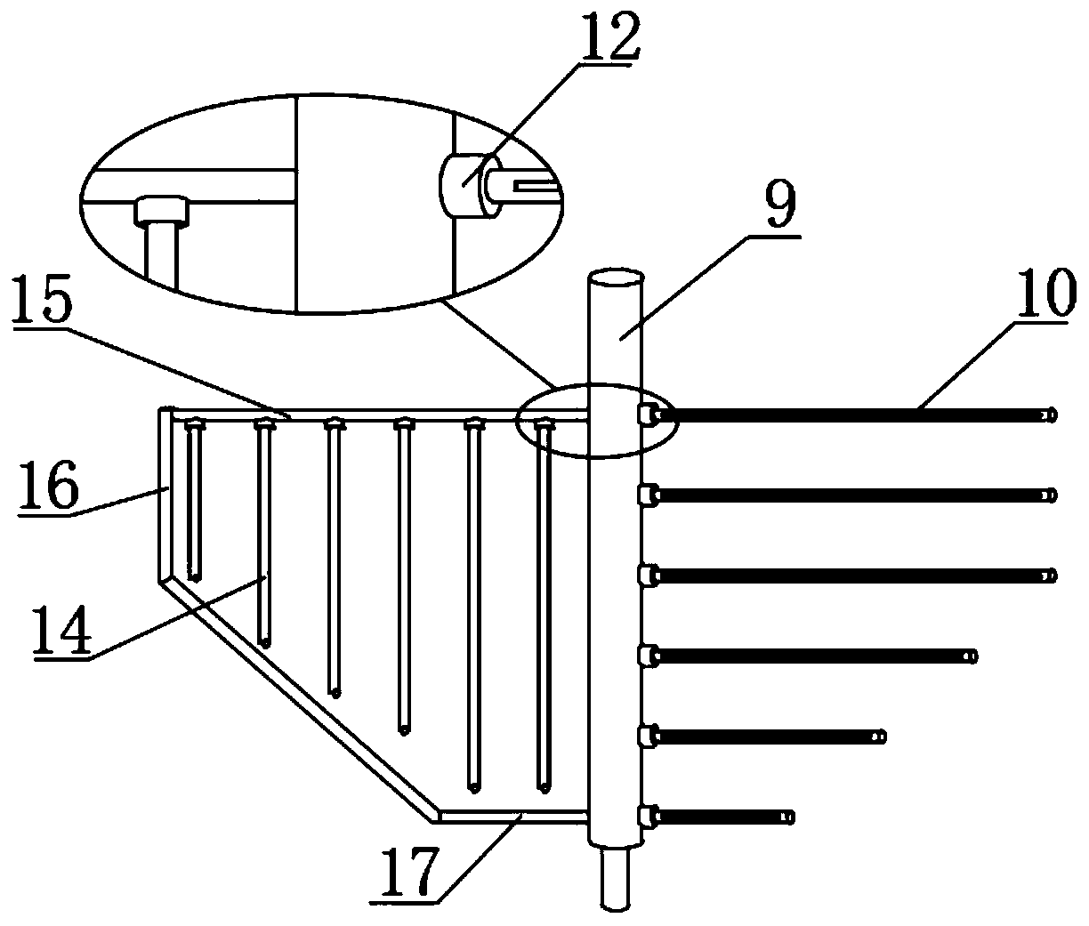 Powder conveying device for curing agent coating production