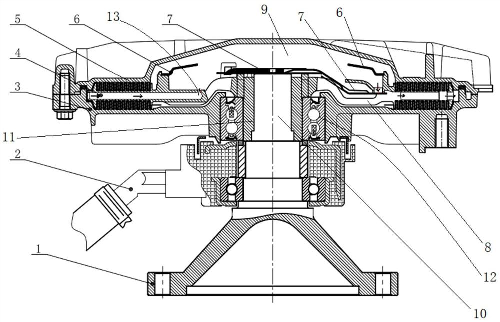 Positive and negative stepless speed change electronic control silicone oil fan clutch for vehicle