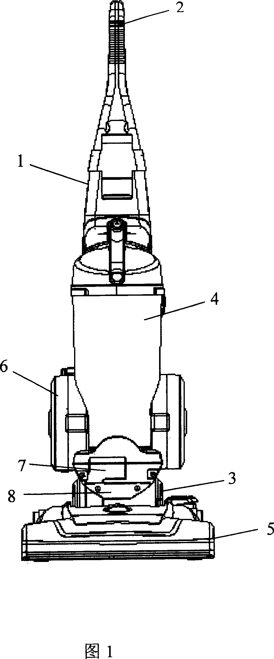 Structure of the lamp chamber cover of vertical type dust collector