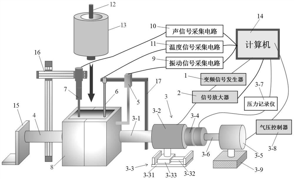 Wall resonance ultrasonic metal solidification device and method for real-time control