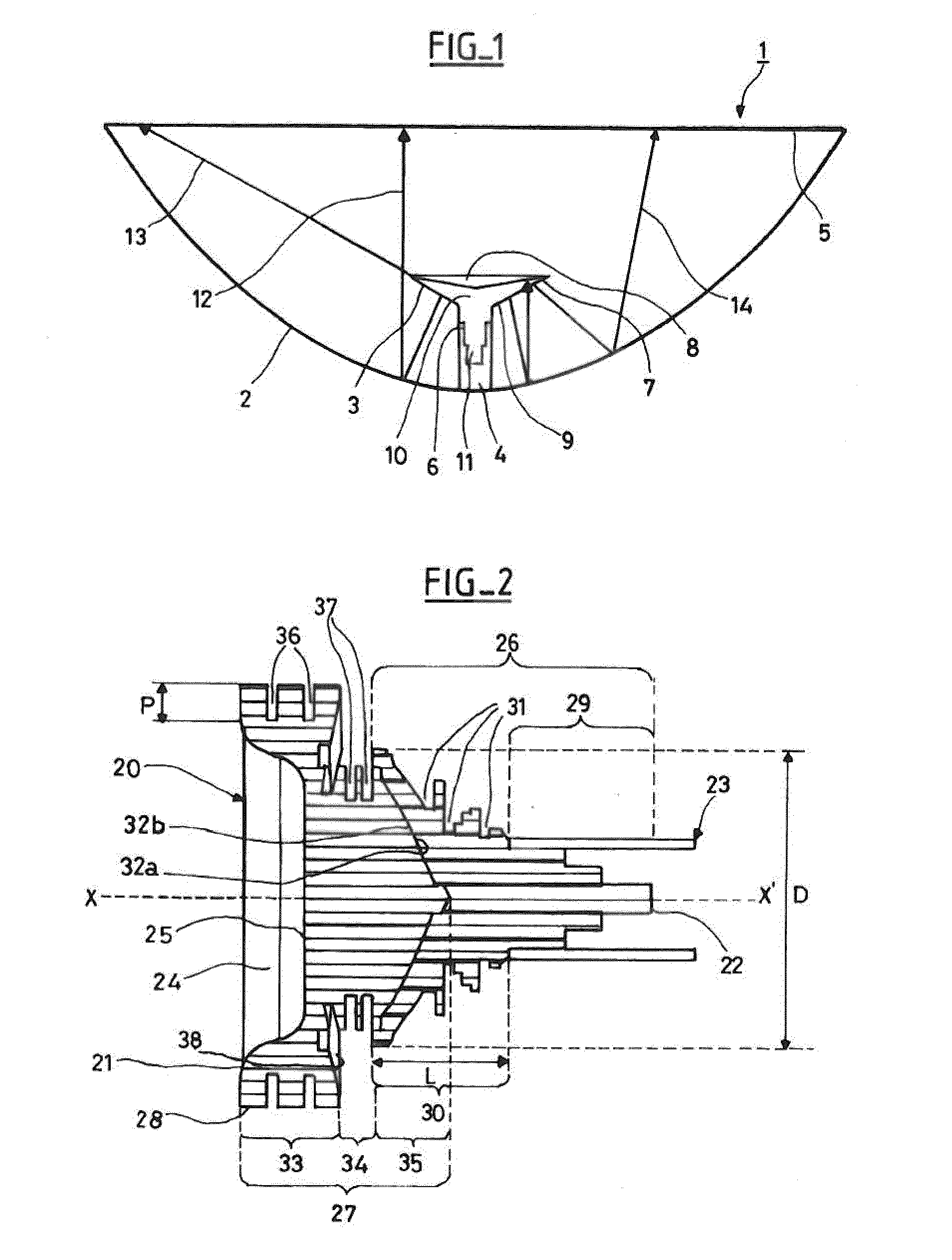 Subreflector of a dual-reflector antenna