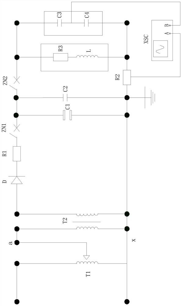 Dry-type air-core reactor maximum short-time current experiment device and experiment method thereof