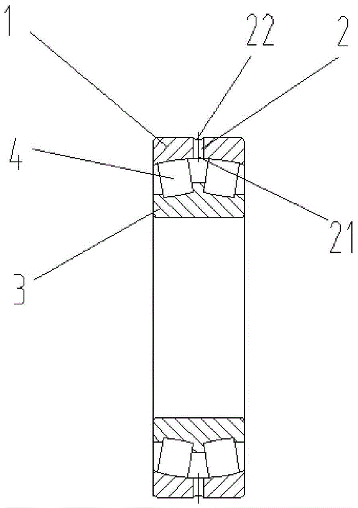 Bearing, bearing installation structure and bearing lubricating system