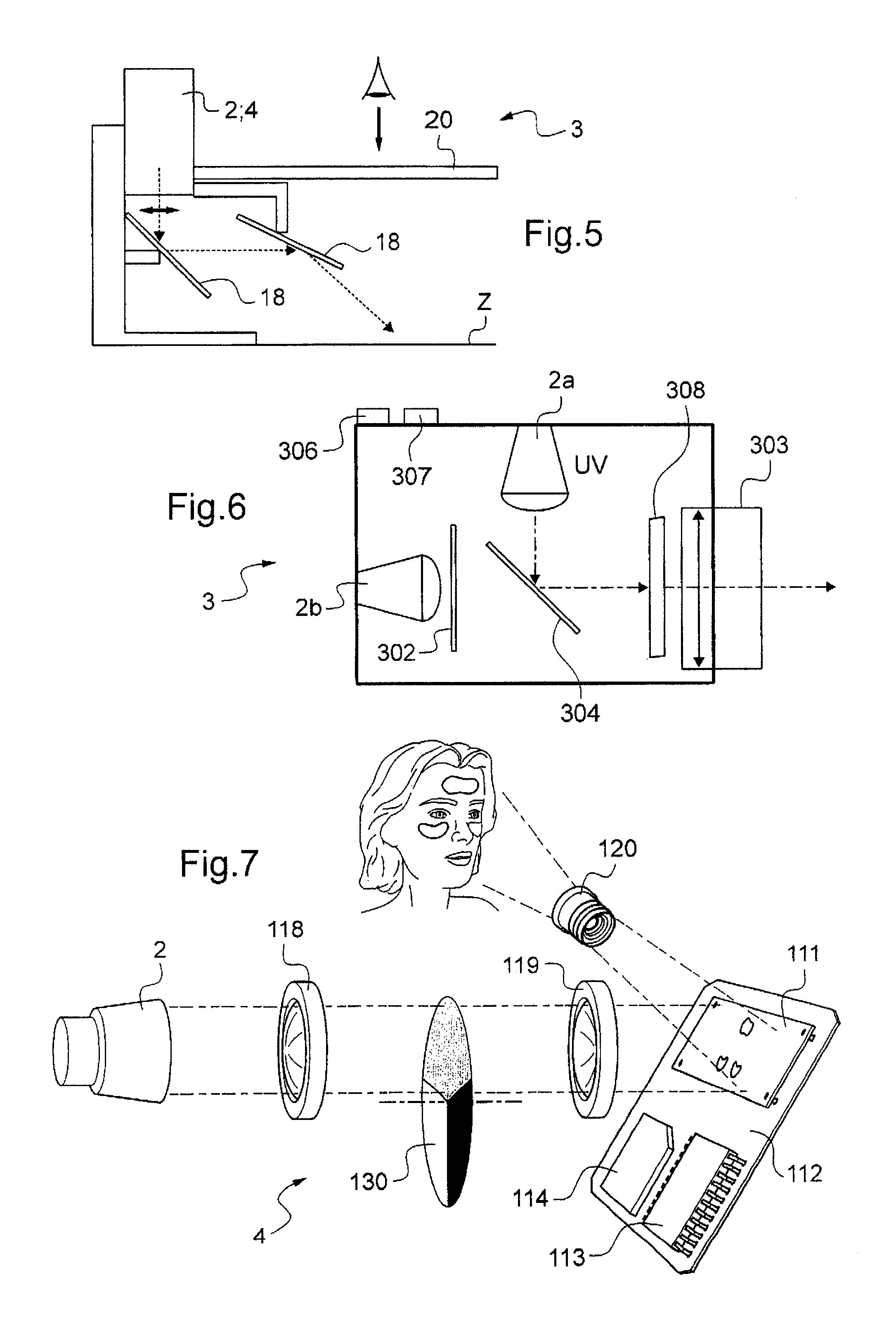 Cosmetic treatment method including the projection of an image onto the zone to be treated