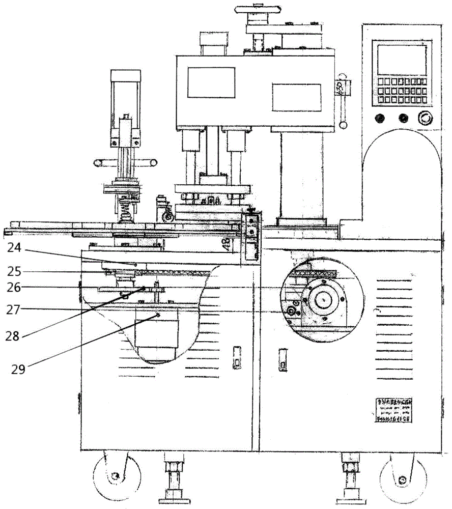 A fully automatic vacuum protective film labeling machine