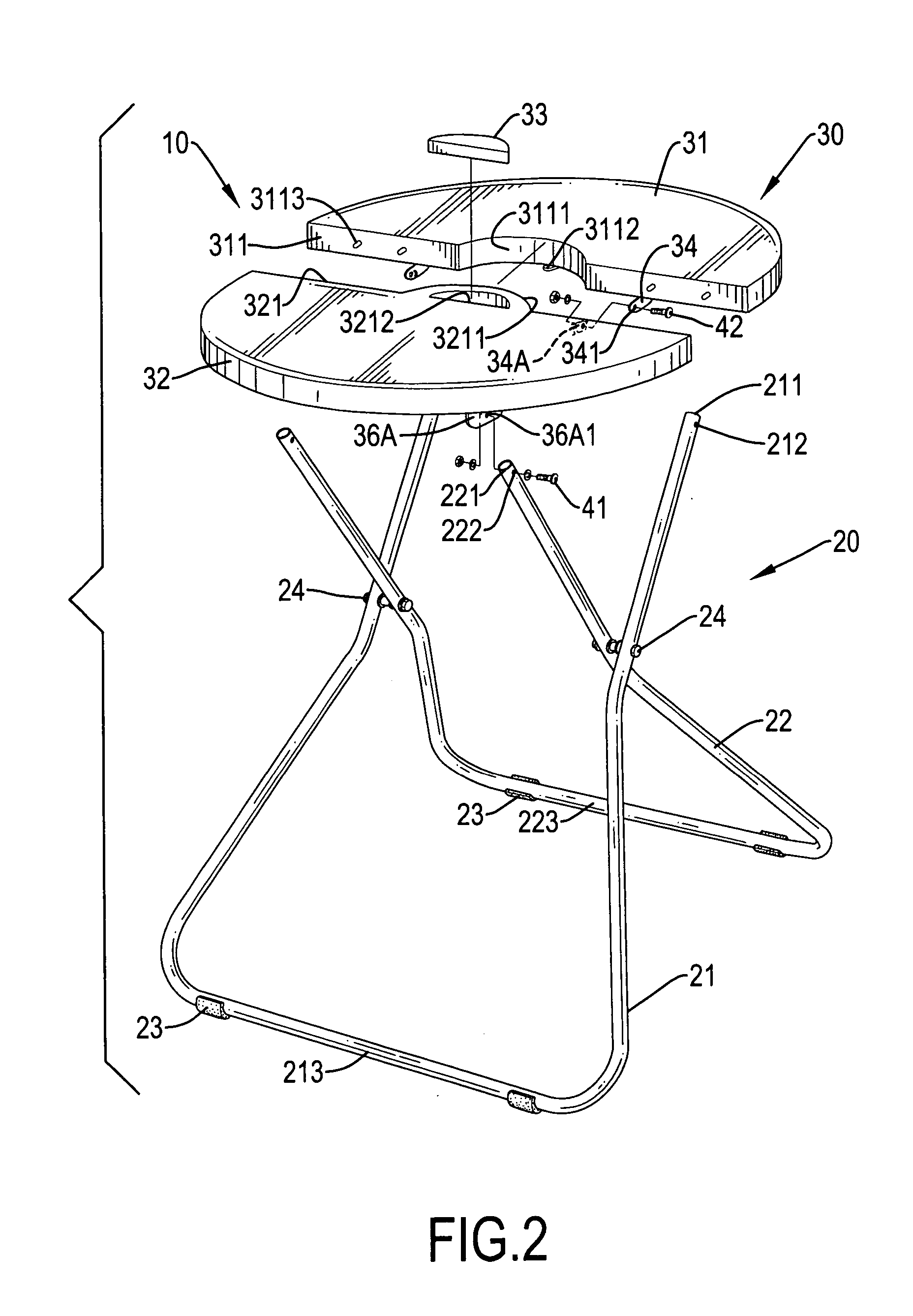 Table with a foldable tabletop