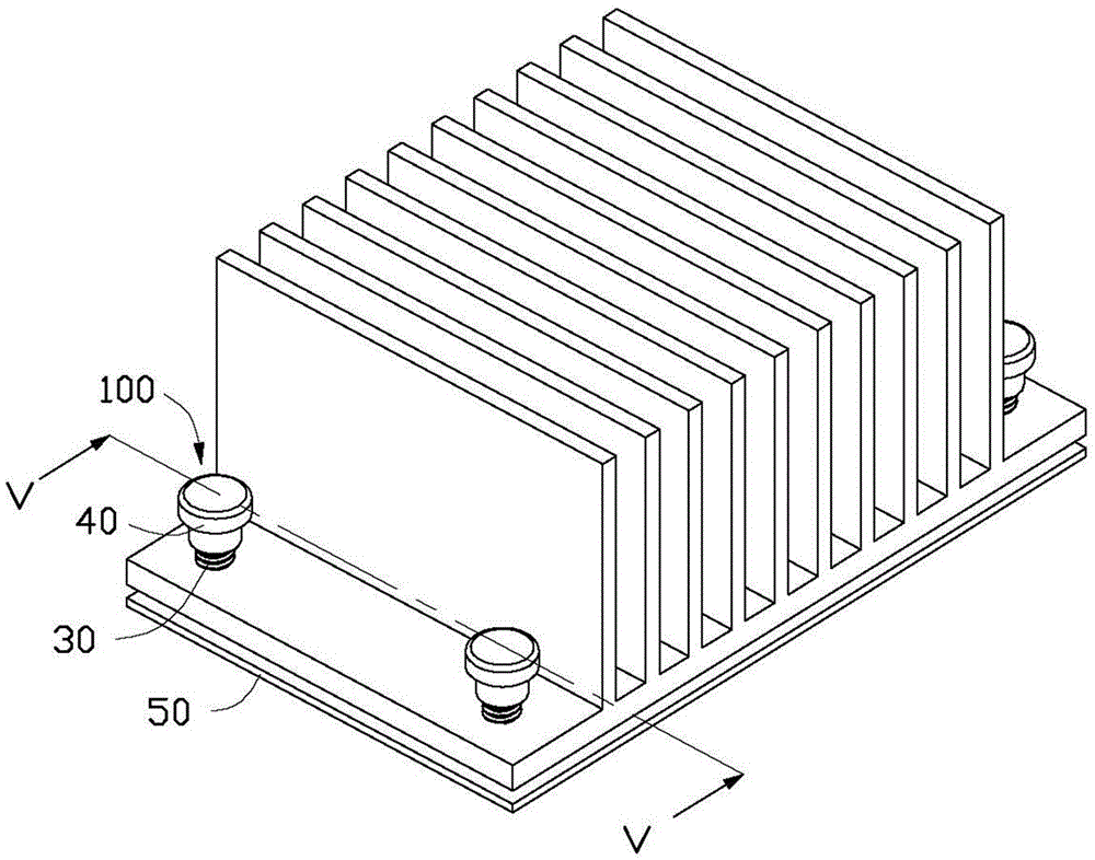 Heat radiating module and locking device thereof