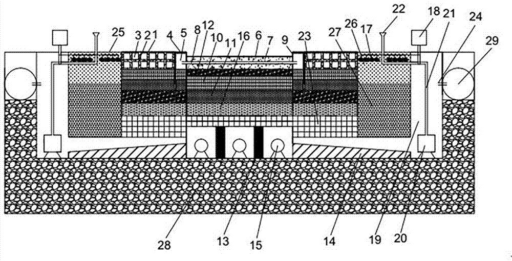 Filtering, purifying, collecting and drainage system for urban roads