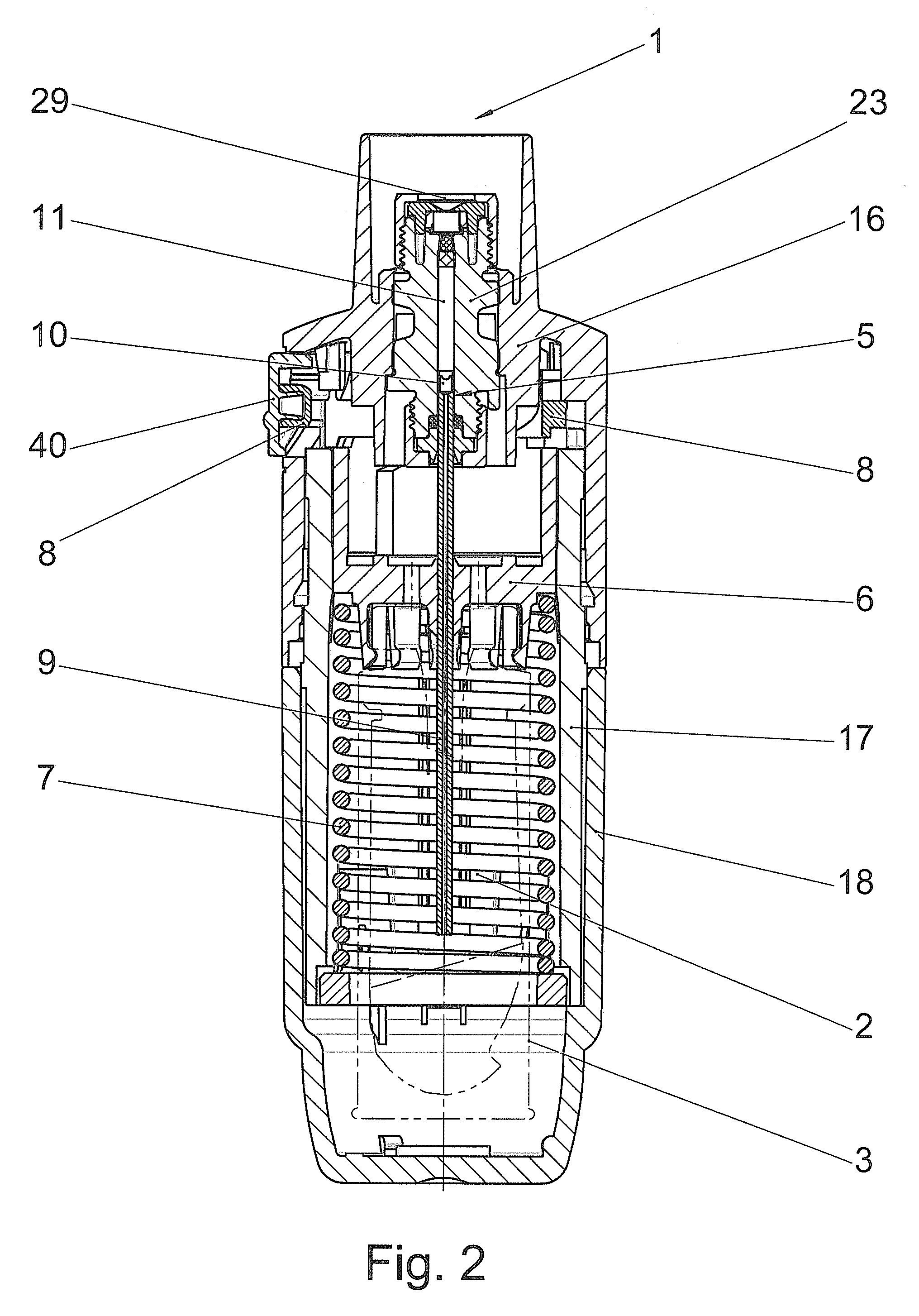 Medicinal Device with Container