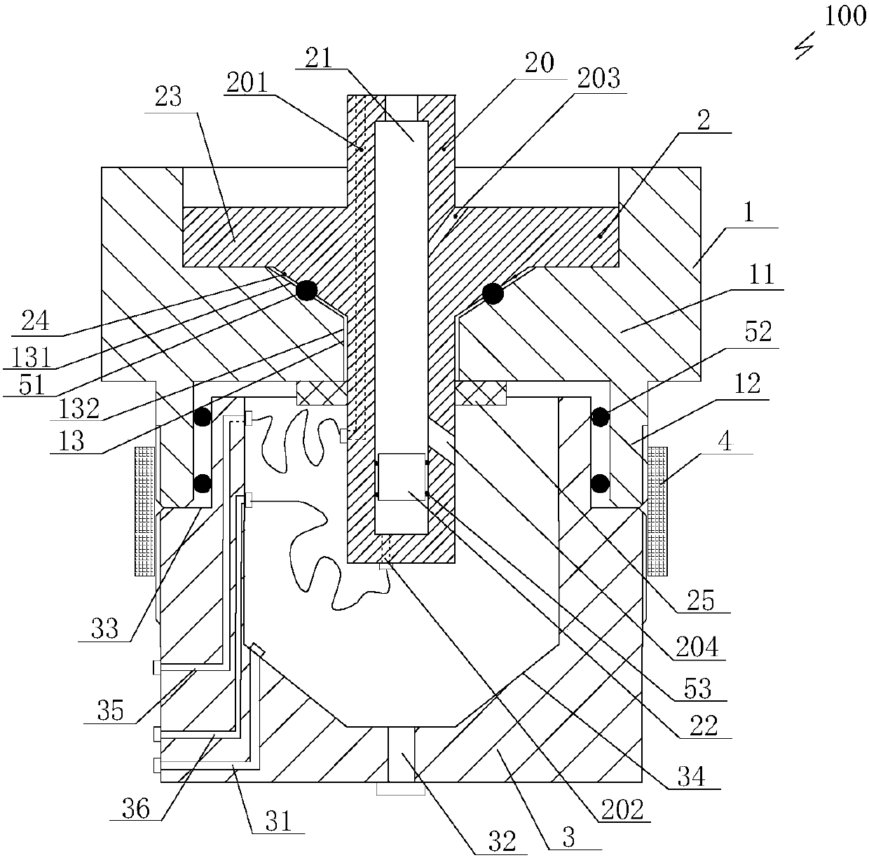 Liquid collecting device for rock core fluid full-surface saturation and full-surface saturation method