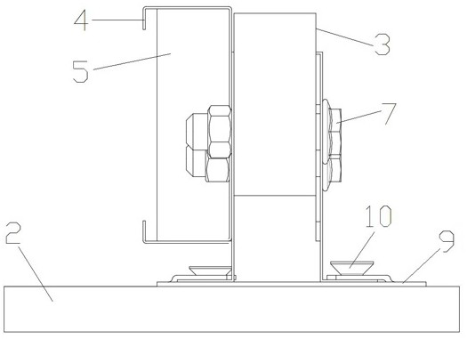 Installation structure and installation method of a ceiling board