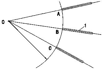 Space positioning control method of reverse arc wall template