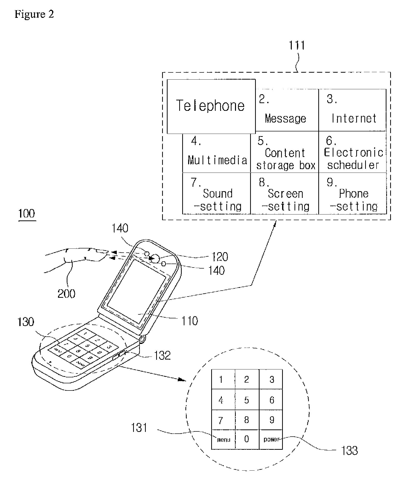 Non-contact selection device