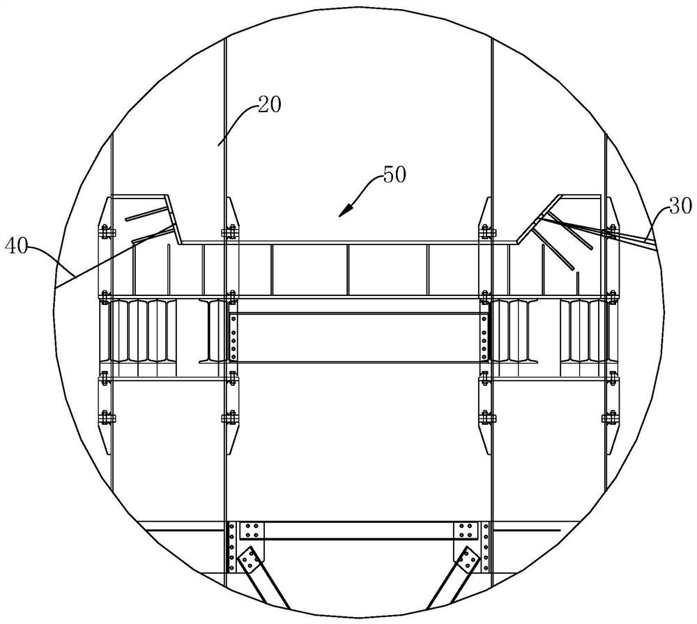 Cantilever pouring arch control method with buckle cable steering device on the column of long-span main arch