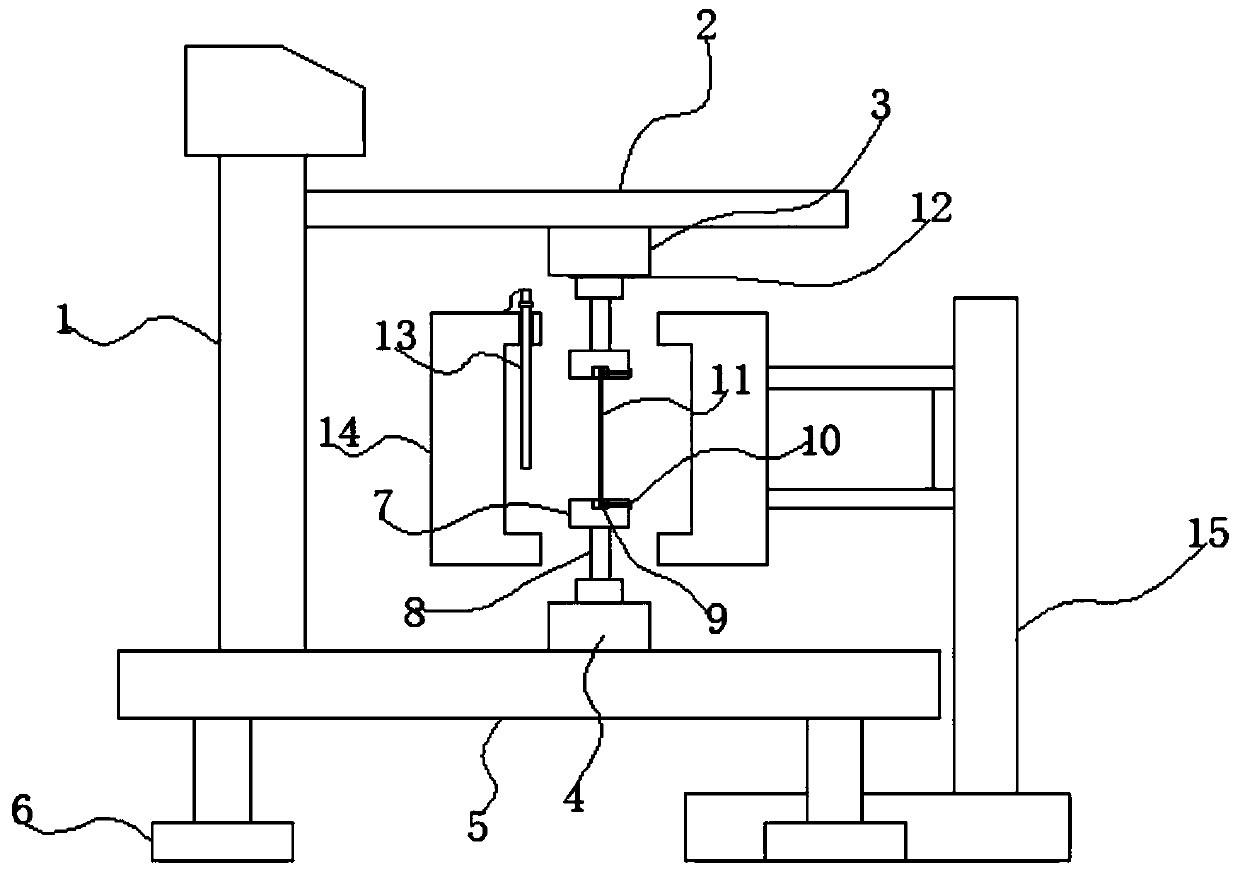 Novel small sample micro-tensile test device and test method thereof