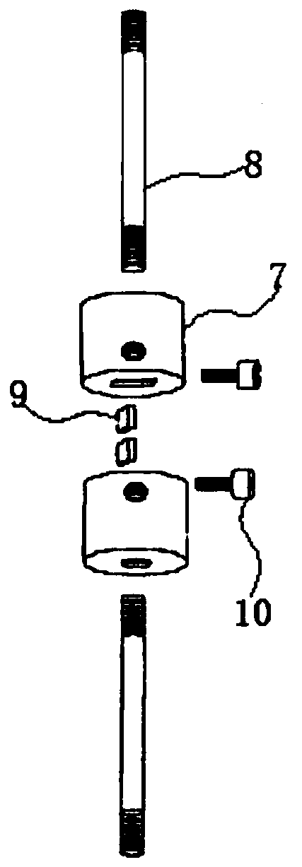 Novel small sample micro-tensile test device and test method thereof