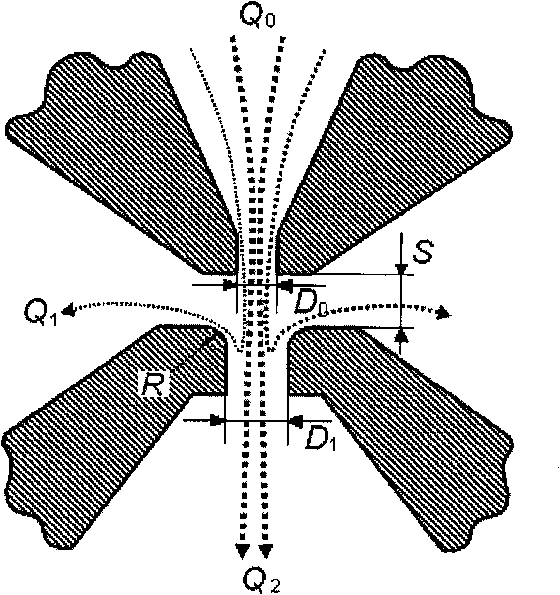 Aerosol virtual impact concentrating separator