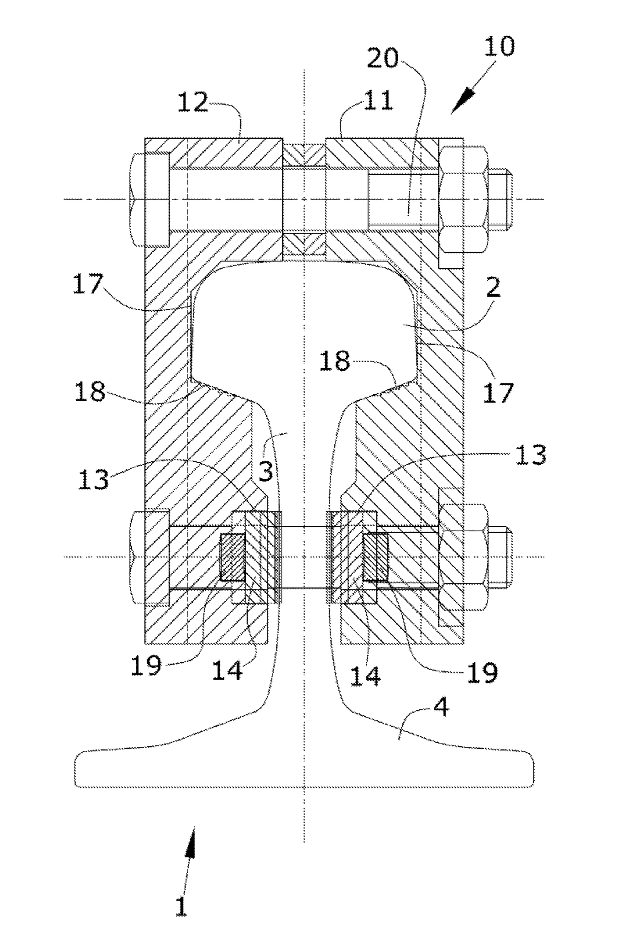 Fish plate clamp for unloading rails