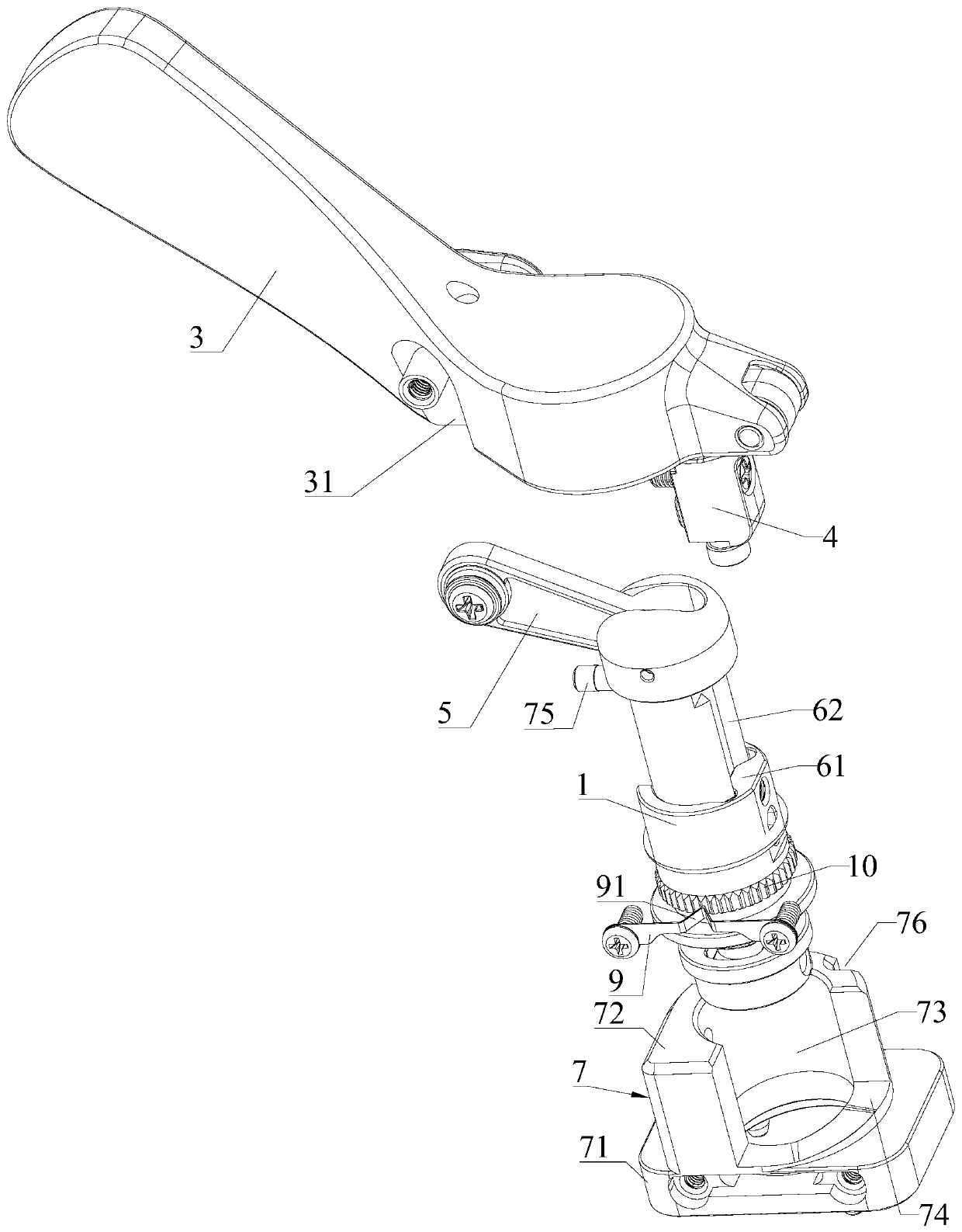 Lock bar member, lock body, lock component and display screen