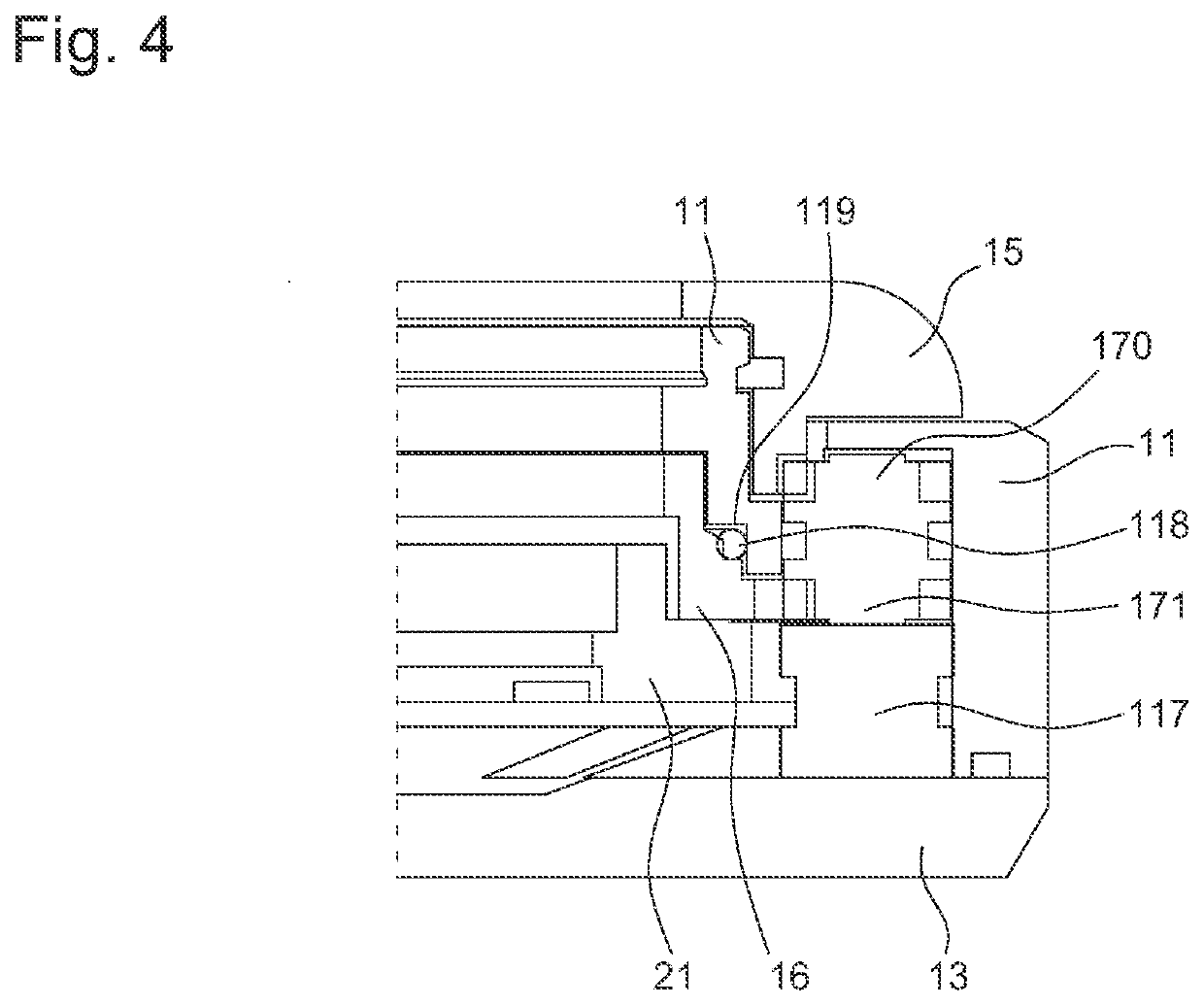 Watch case comprising a mechanism for actuating a moving indicator