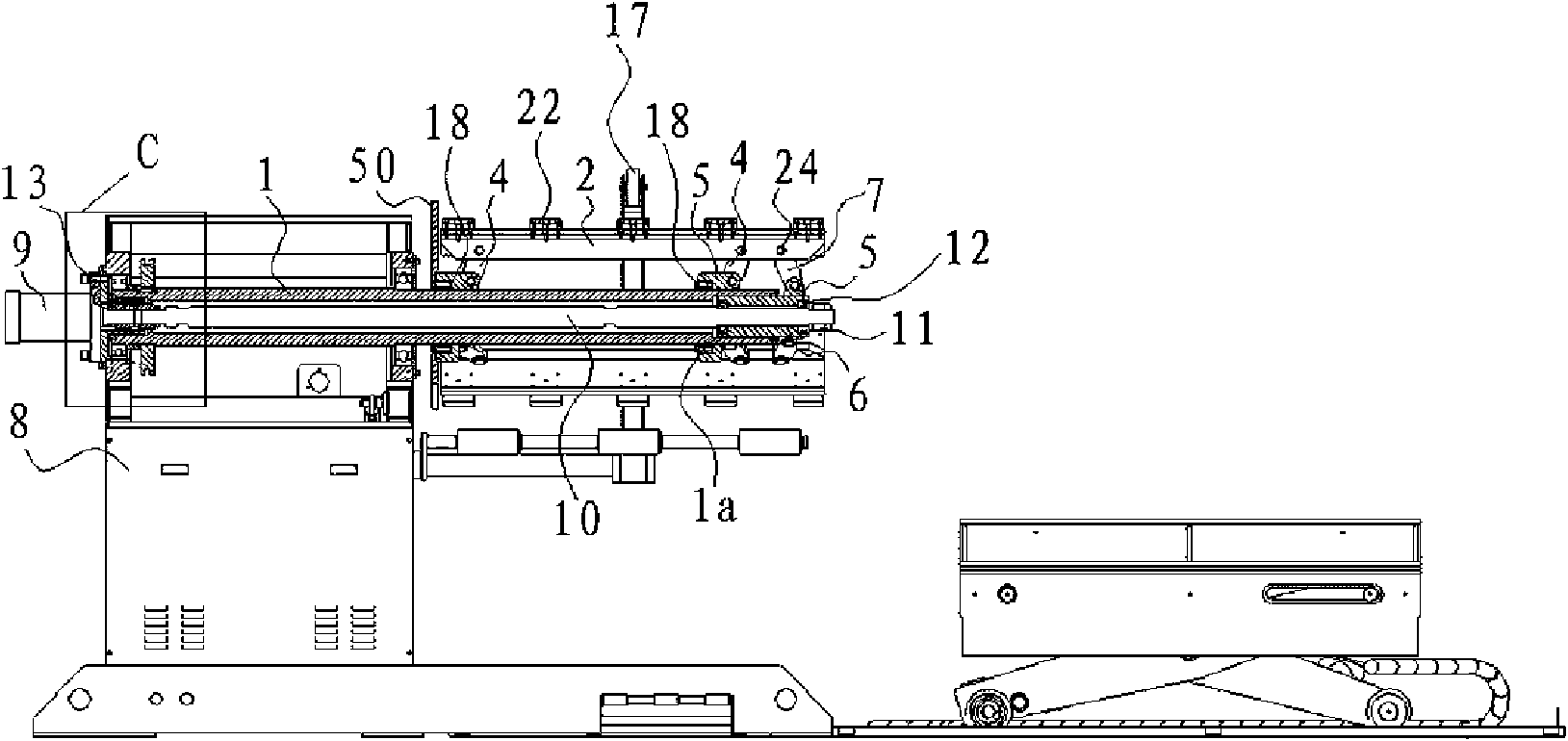 Steel coil tensioning device of full-automatic uncoiler