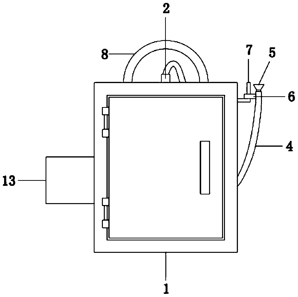 Cavity sterilizing device used for surgical operation