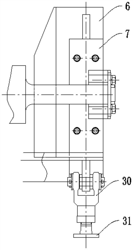 A sliding rail type telescopic guide plate platform