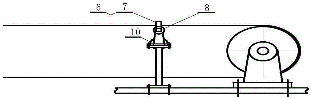 Measurement device for off tracking of conveying belt of belt conveyor