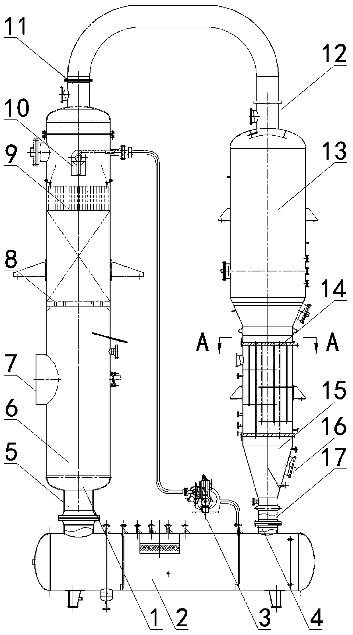 A kind of use method of preparing hydrogen fluoride washing tower