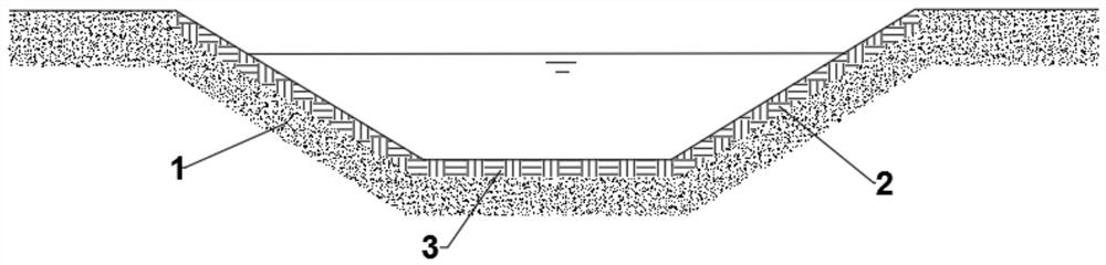 A high-efficiency phosphorus removal ecological ditch and its paving method for farmland non-point source pollution