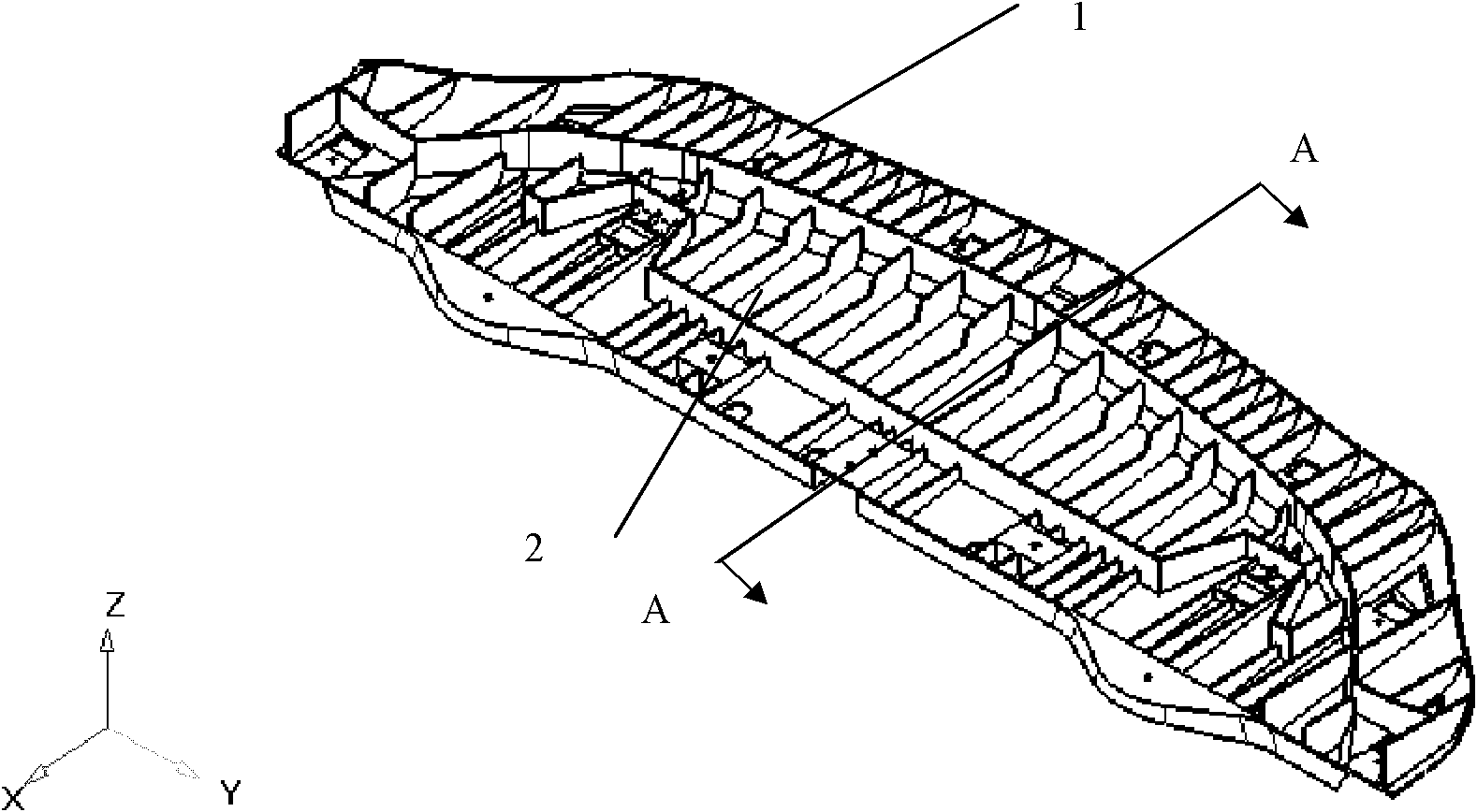 Pedestrian leg buffer beam of automobile bumper